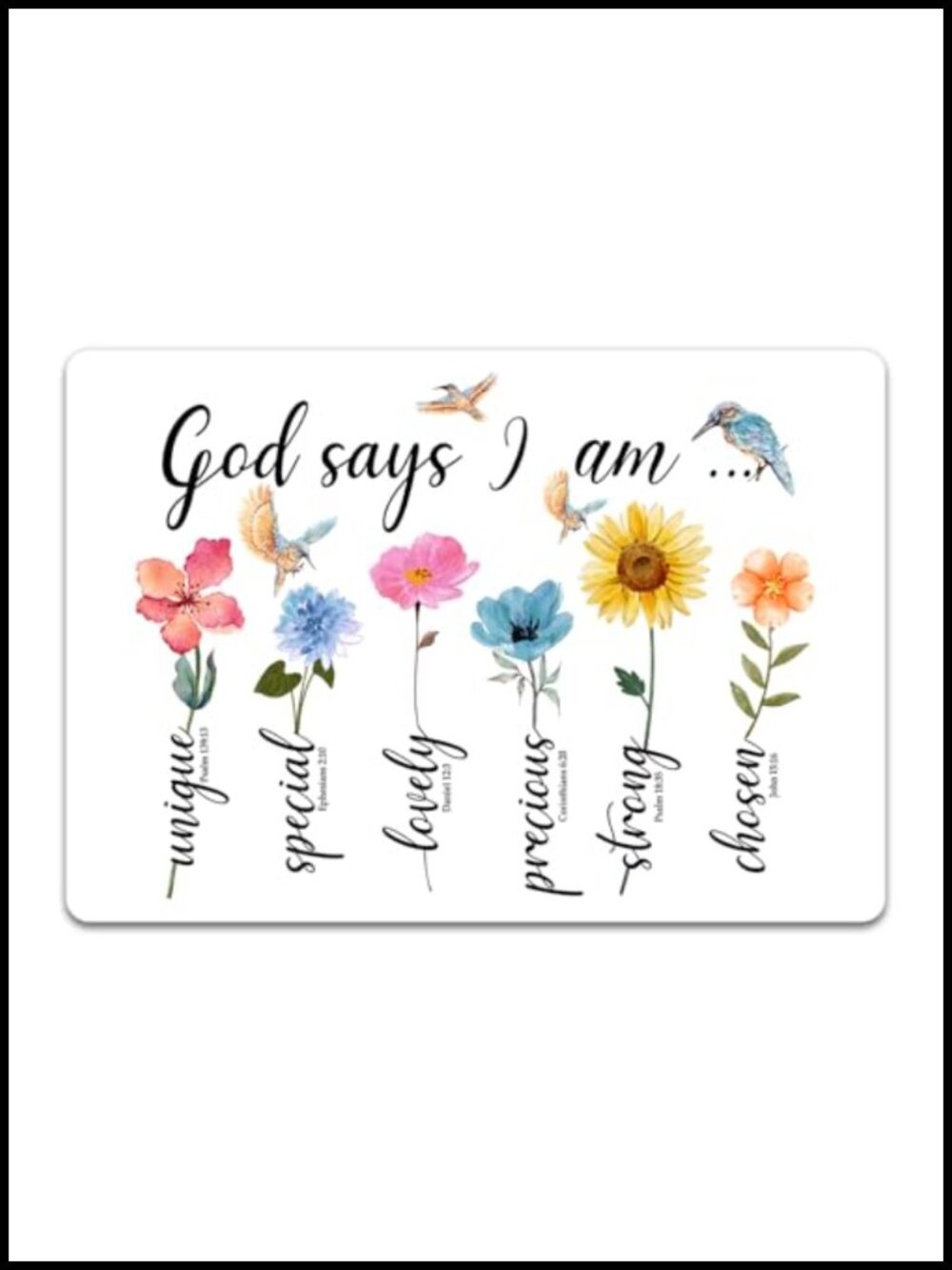 Acrylic Bible Verse Fridge Magnet Christian Scripture Gift